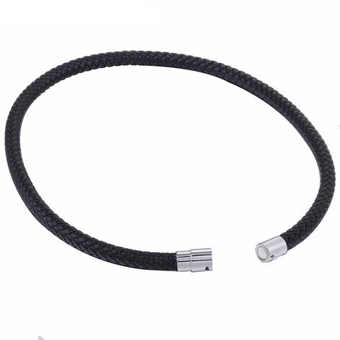 Thin Black Braided Cord Rope Bracelet